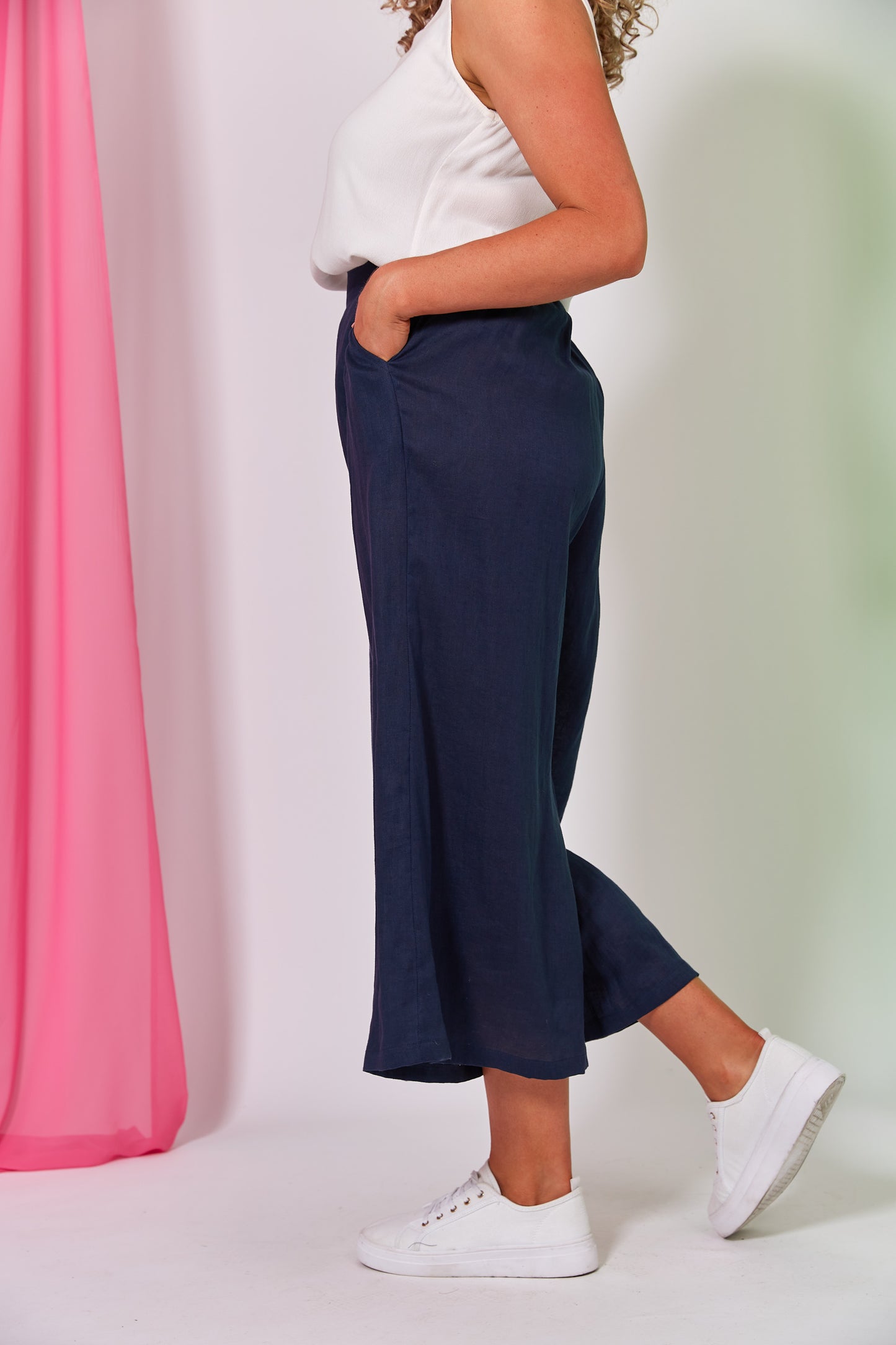 La Vie Crop Pant | Sapphire