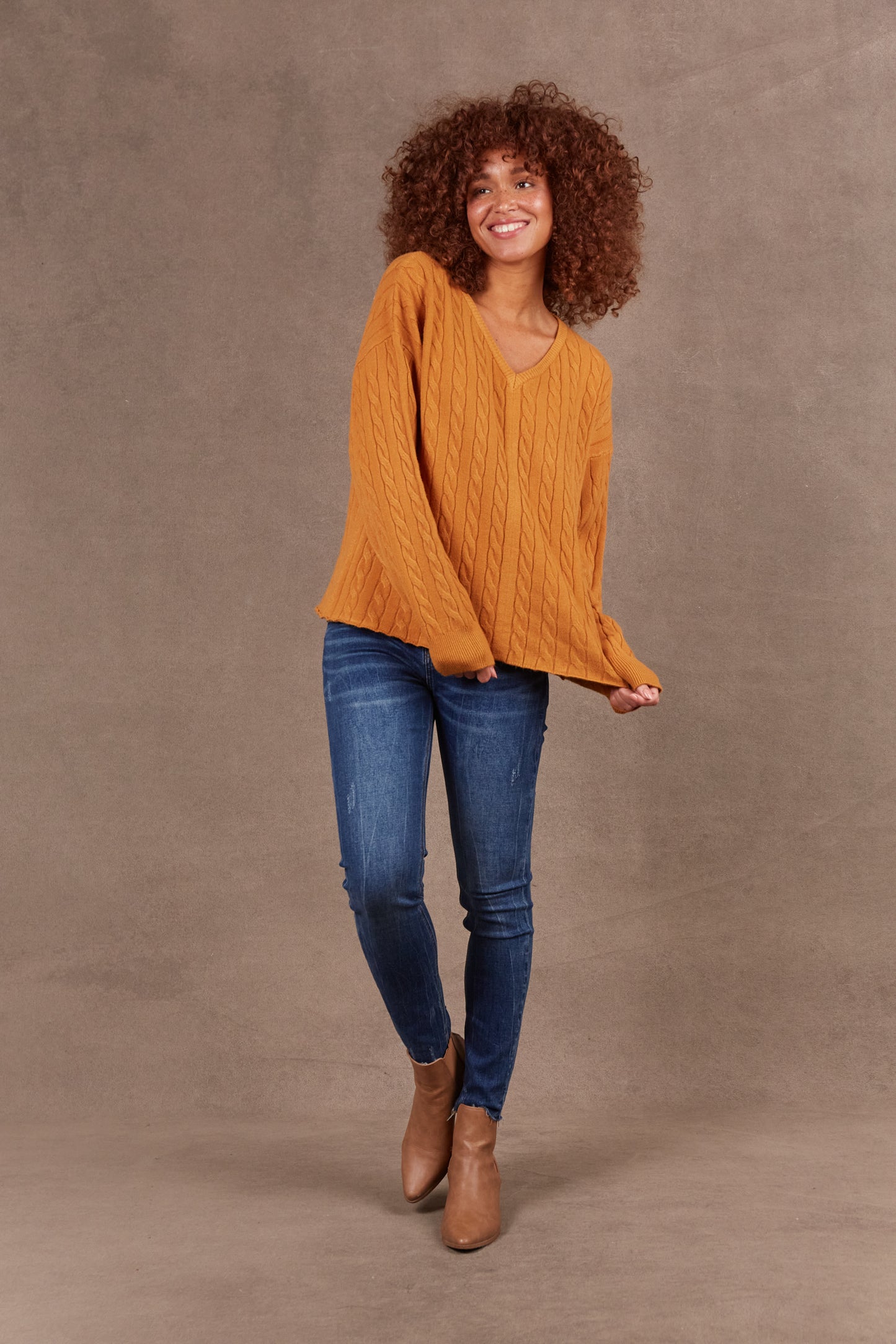 Alawa Cable Knit | Ochre