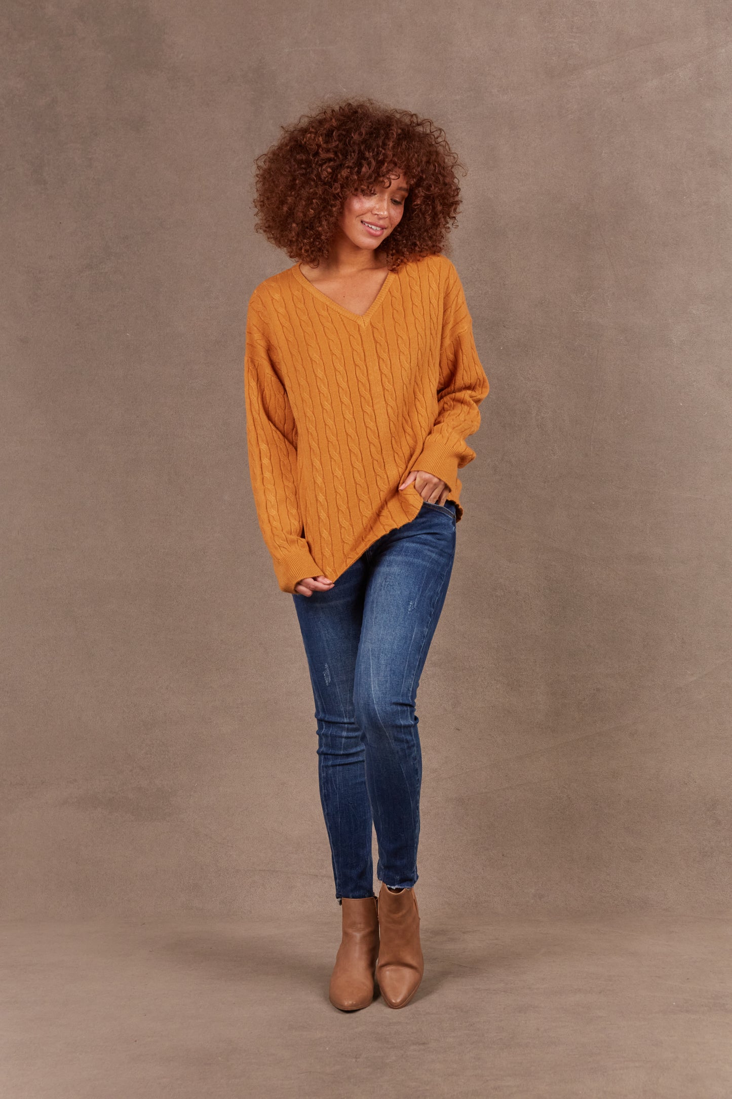 Alawa Cable Knit | Ochre