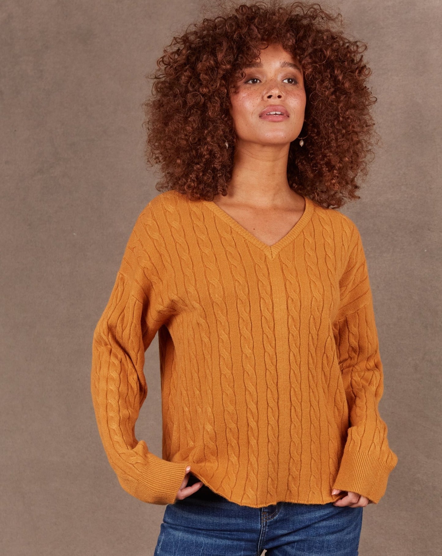 Alawa Cable Knit | Ochre