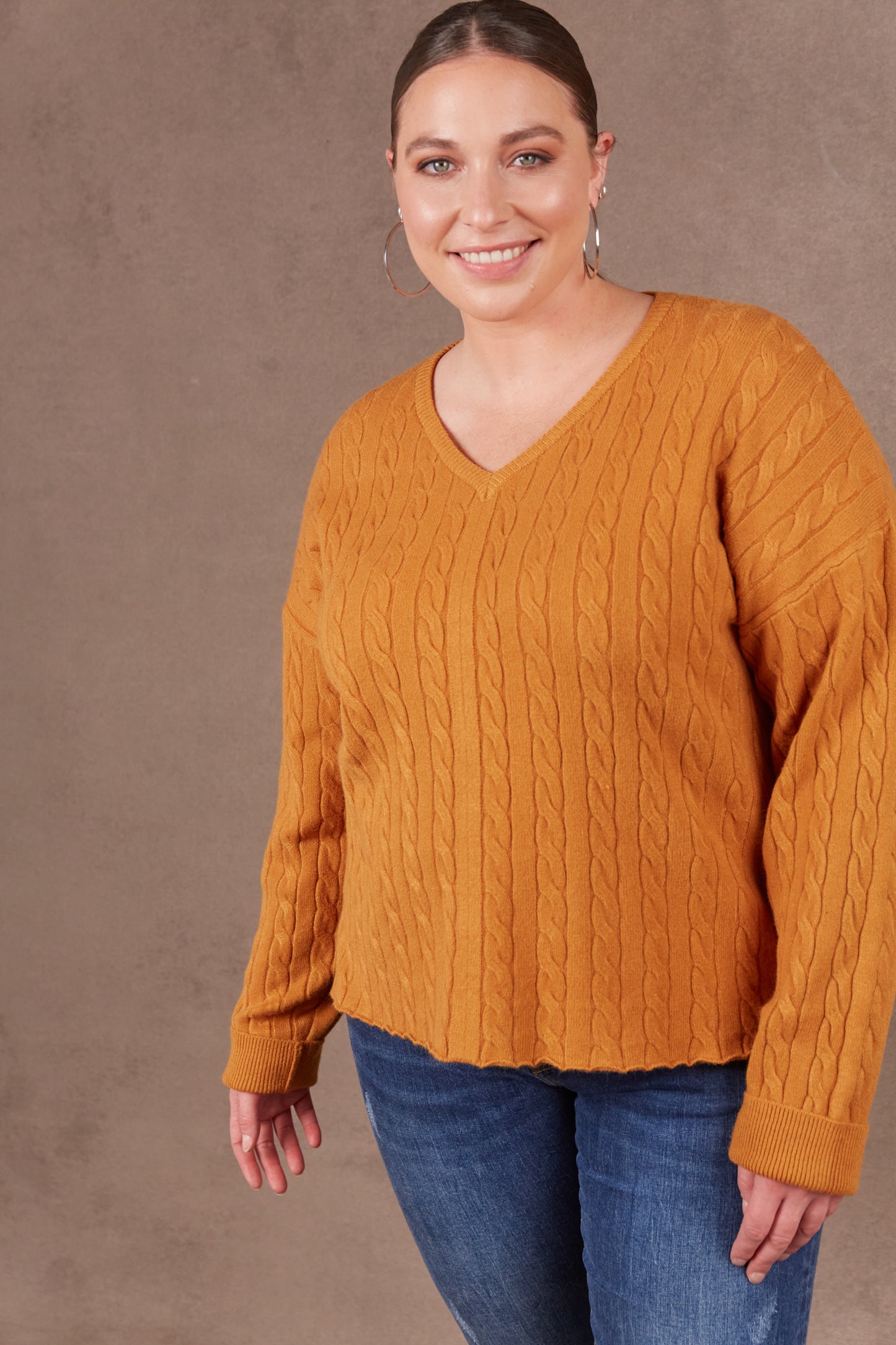 Alawa Cable Knit | Ochre