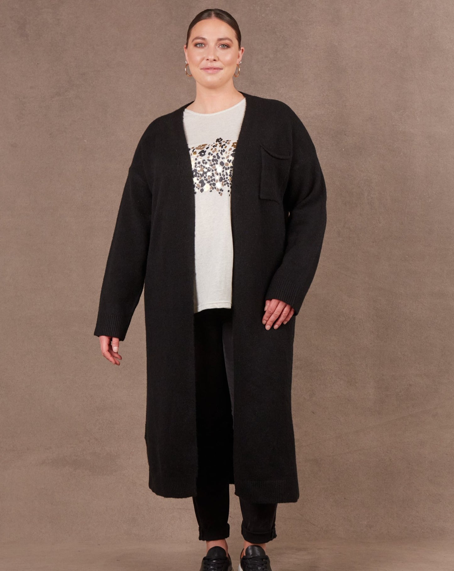 Paarl Longline Cardigan | Ebony