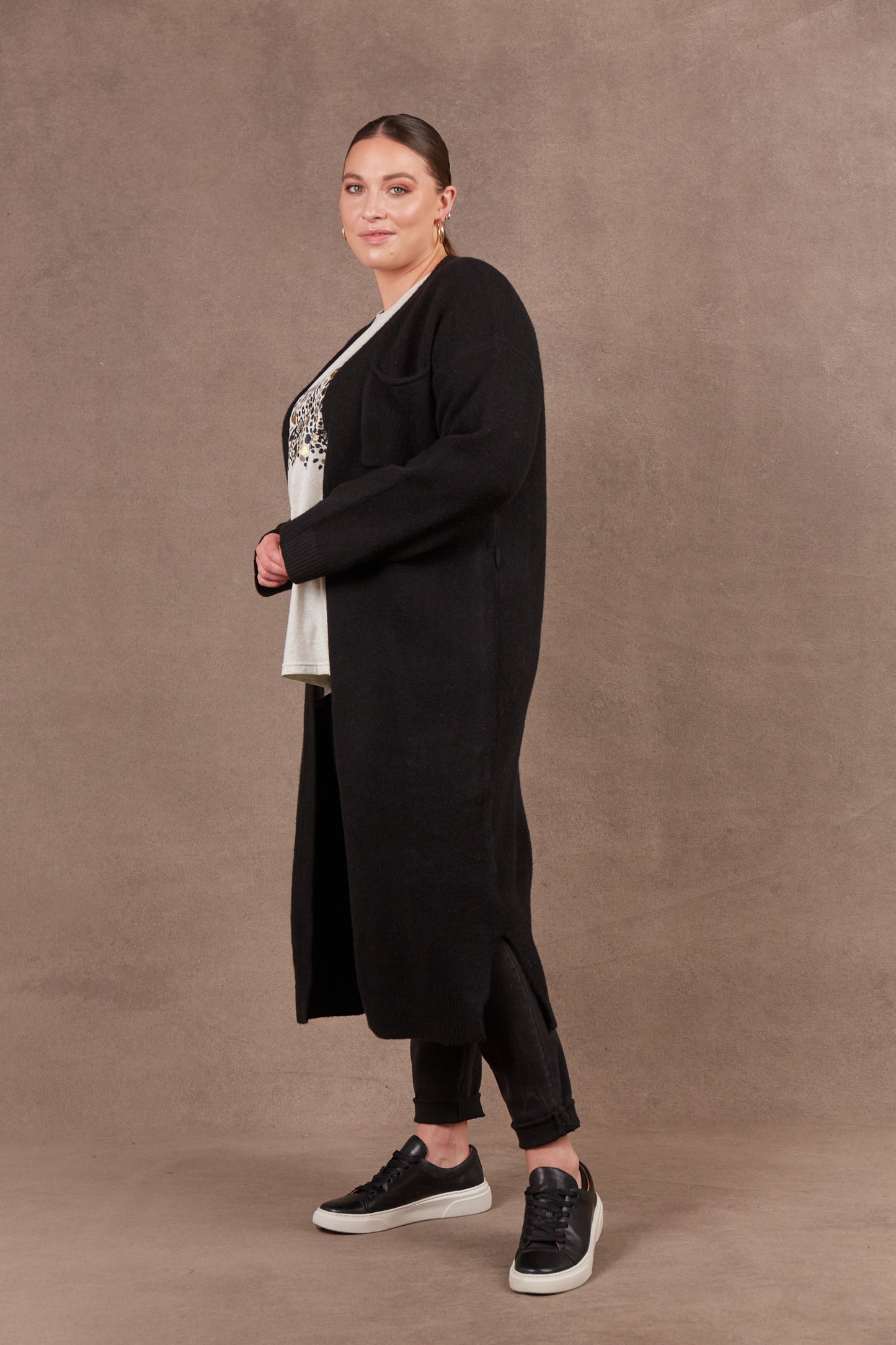 Paarl Longline Cardigan | Ebony