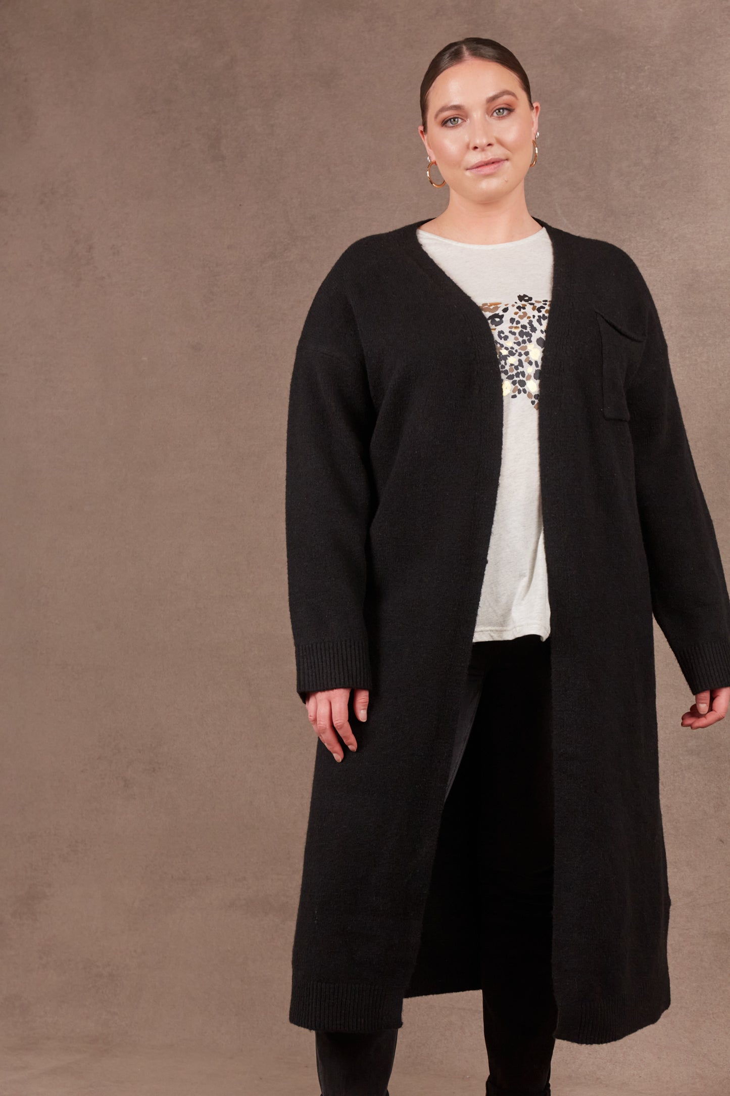 Paarl Longline Cardigan | Ebony