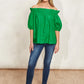 Halcyon Ruched Top | Emerald