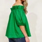 Halcyon Ruched Top | Emerald