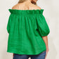 Halcyon Ruched Top | Emerald