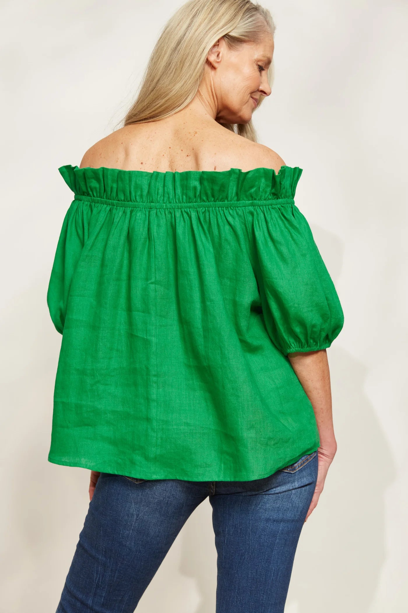 Halcyon Ruched Top | Emerald