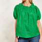 Halcyon Ruched Top | Emerald