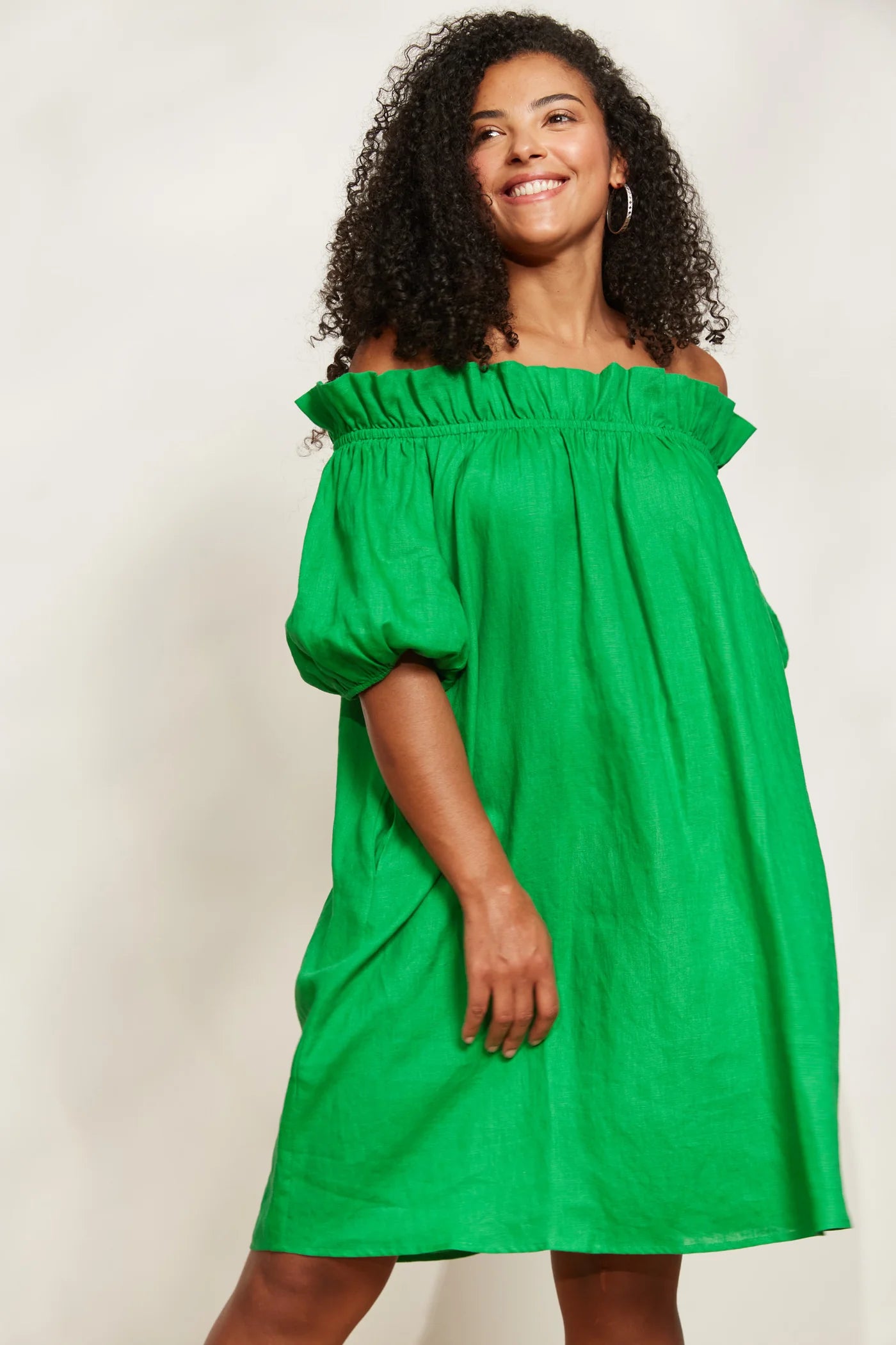 Halcyon Ruched Dress | Emerald