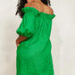 Halcyon Ruched Dress | Emerald