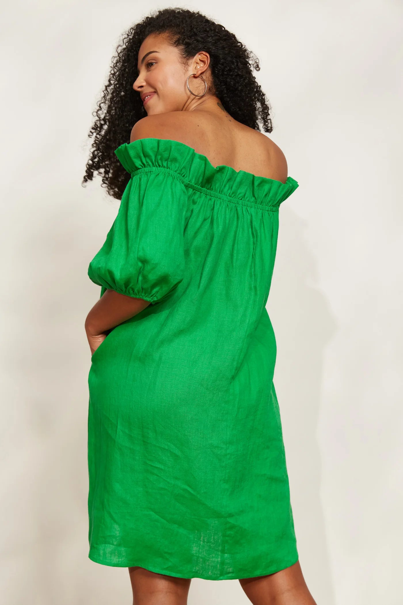 Halcyon Ruched Dress | Emerald