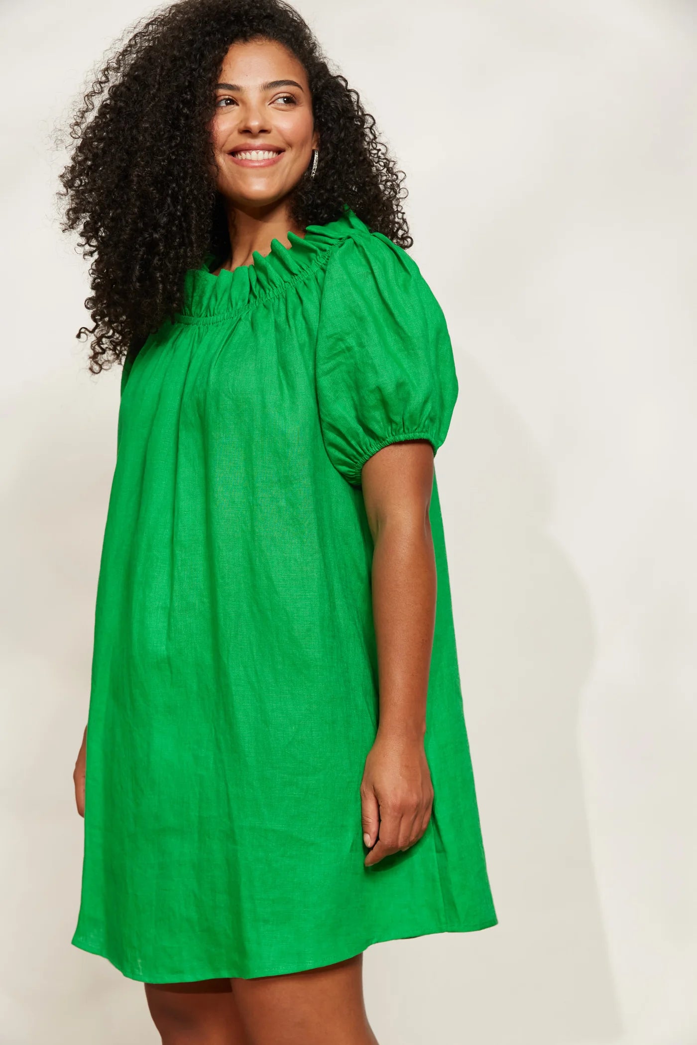 Halcyon Ruched Dress | Emerald