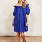 Halcyon Ruched Dress | Cobalt