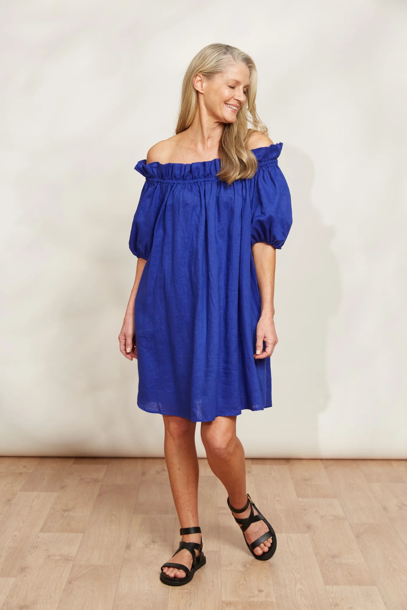 Halcyon Ruched Dress | Cobalt