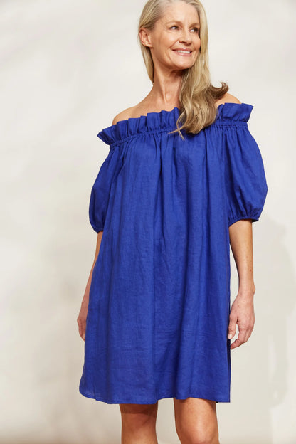 Halcyon Ruched Dress | Cobalt