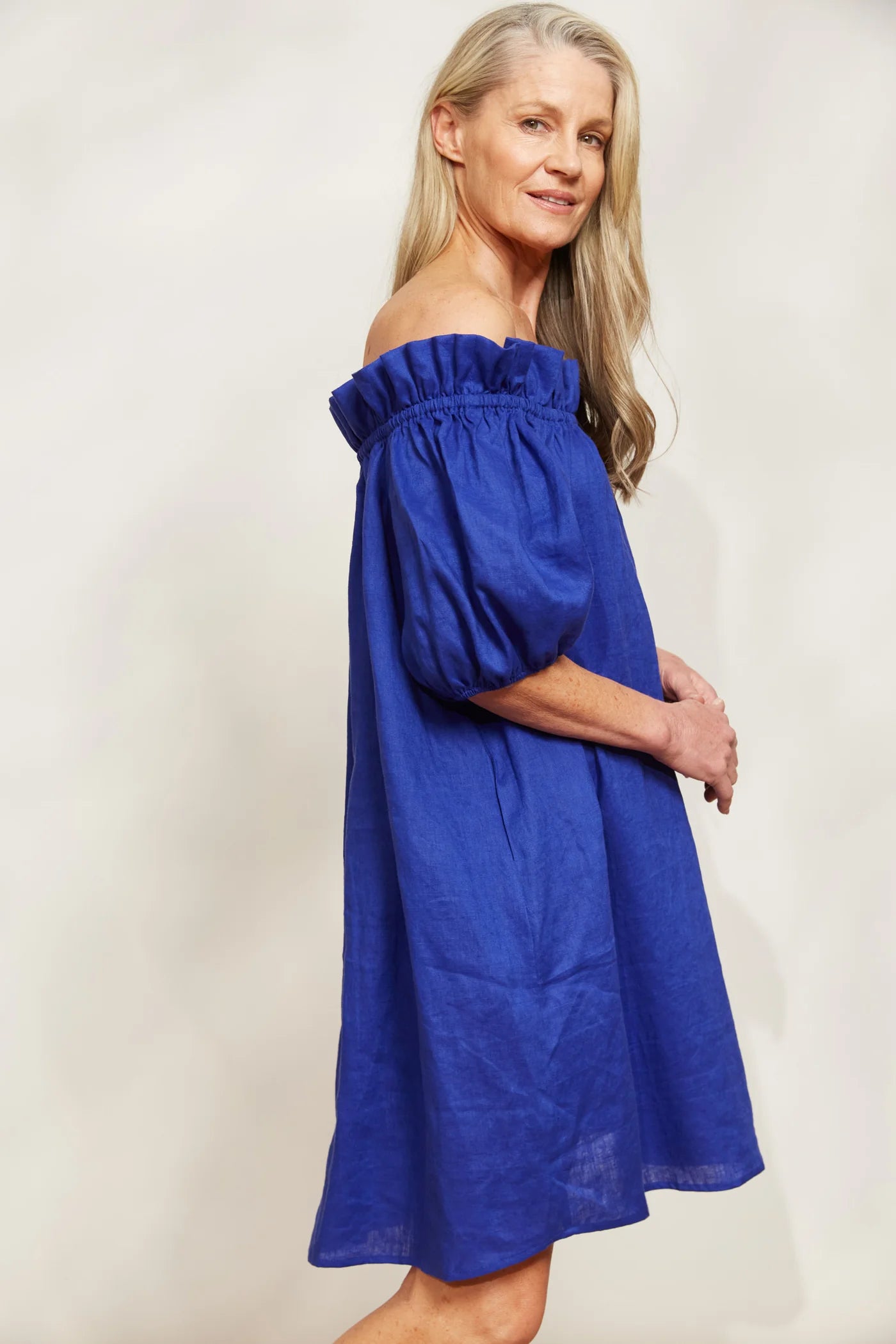 Halcyon Ruched Dress | Cobalt