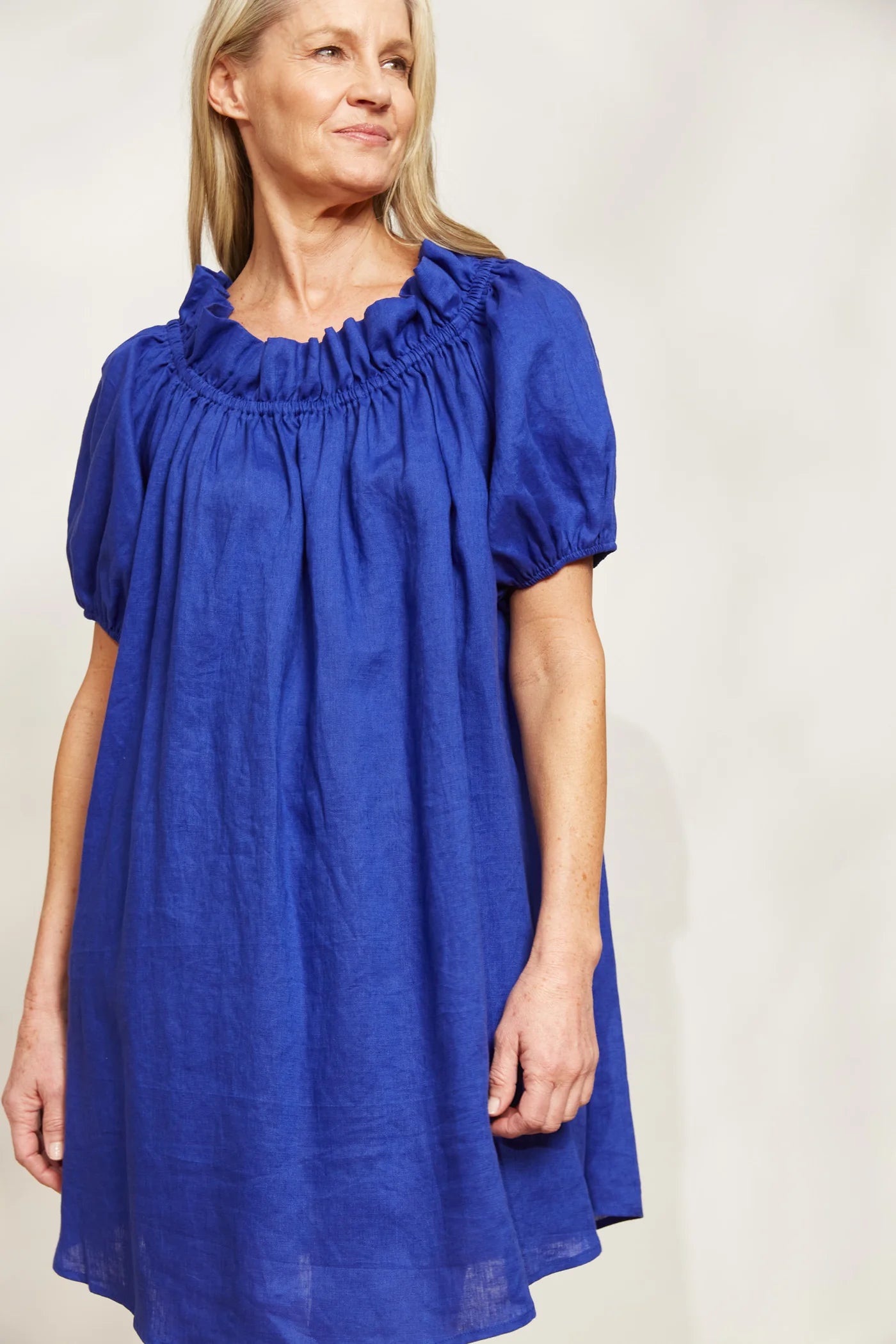 Halcyon Ruched Dress | Cobalt