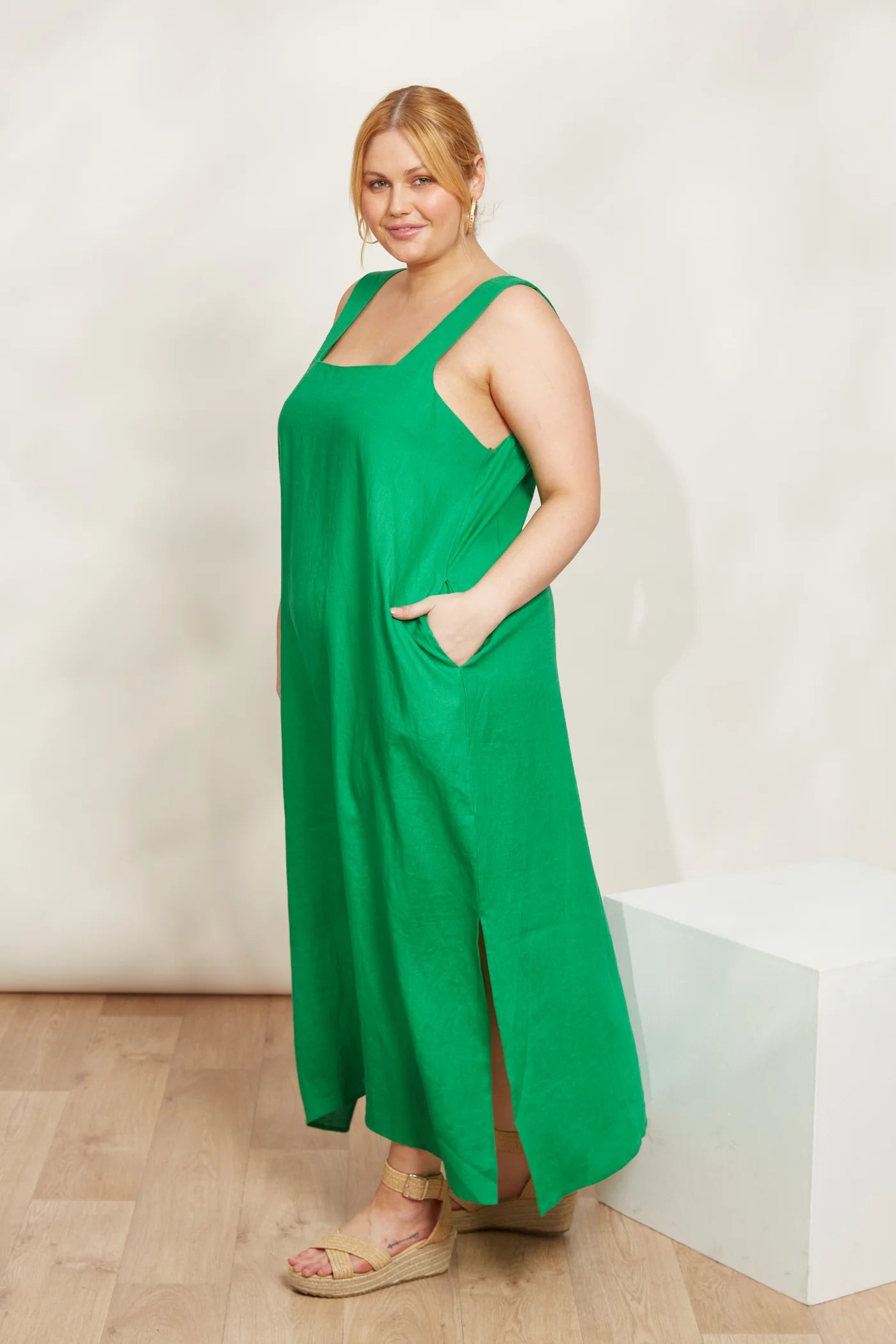 Halcyon Tank Dress | Emerald