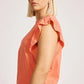 Francia Frill Tank | Coral