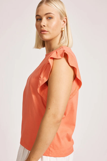 Francia Frill Tank | Coral