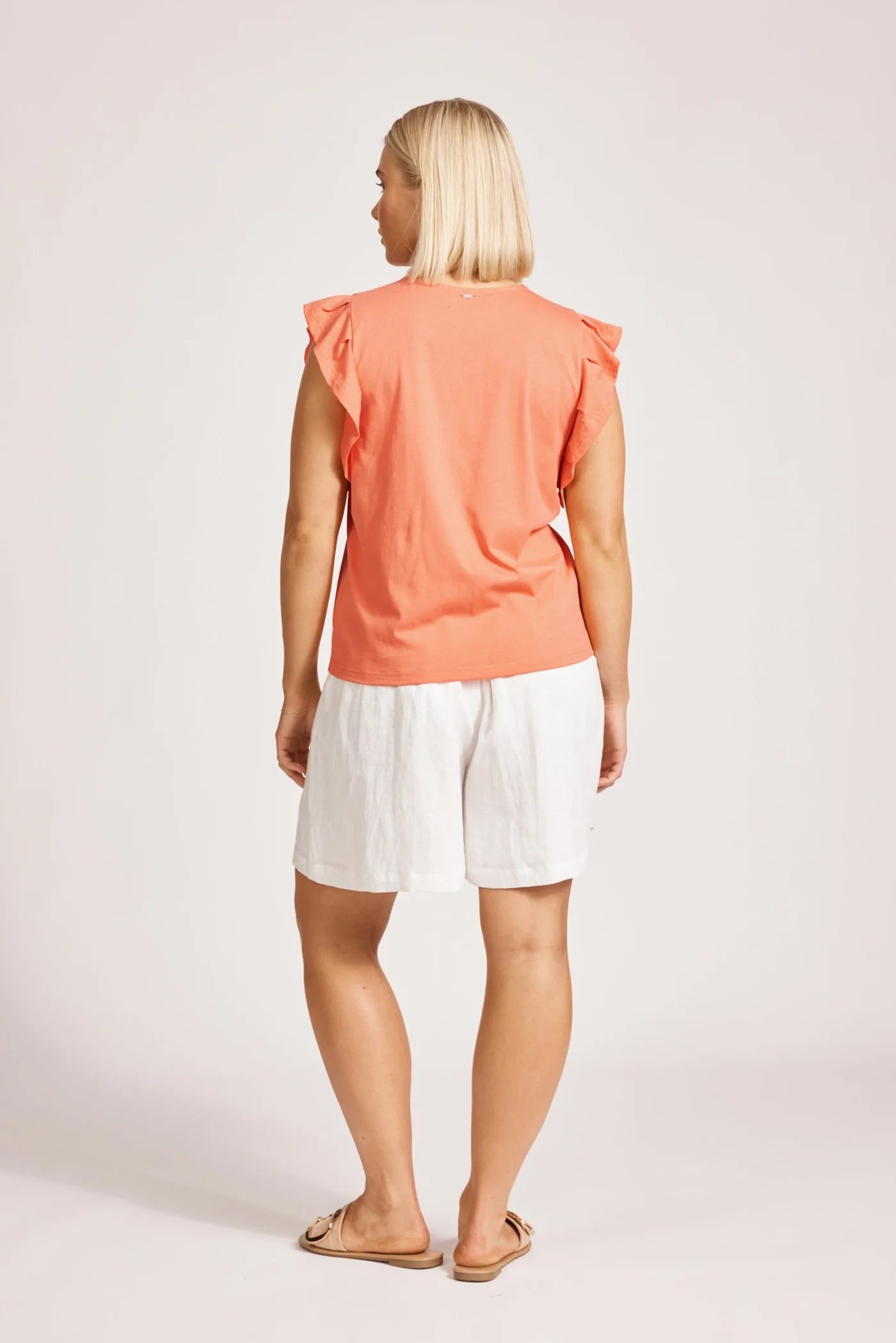 Francia Frill Tank | Coral