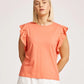 Francia Frill Tank | Coral