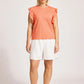 Francia Frill Tank | Coral