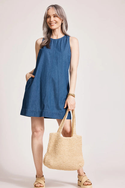 Melenia Denim Tank Dress | Indigo
