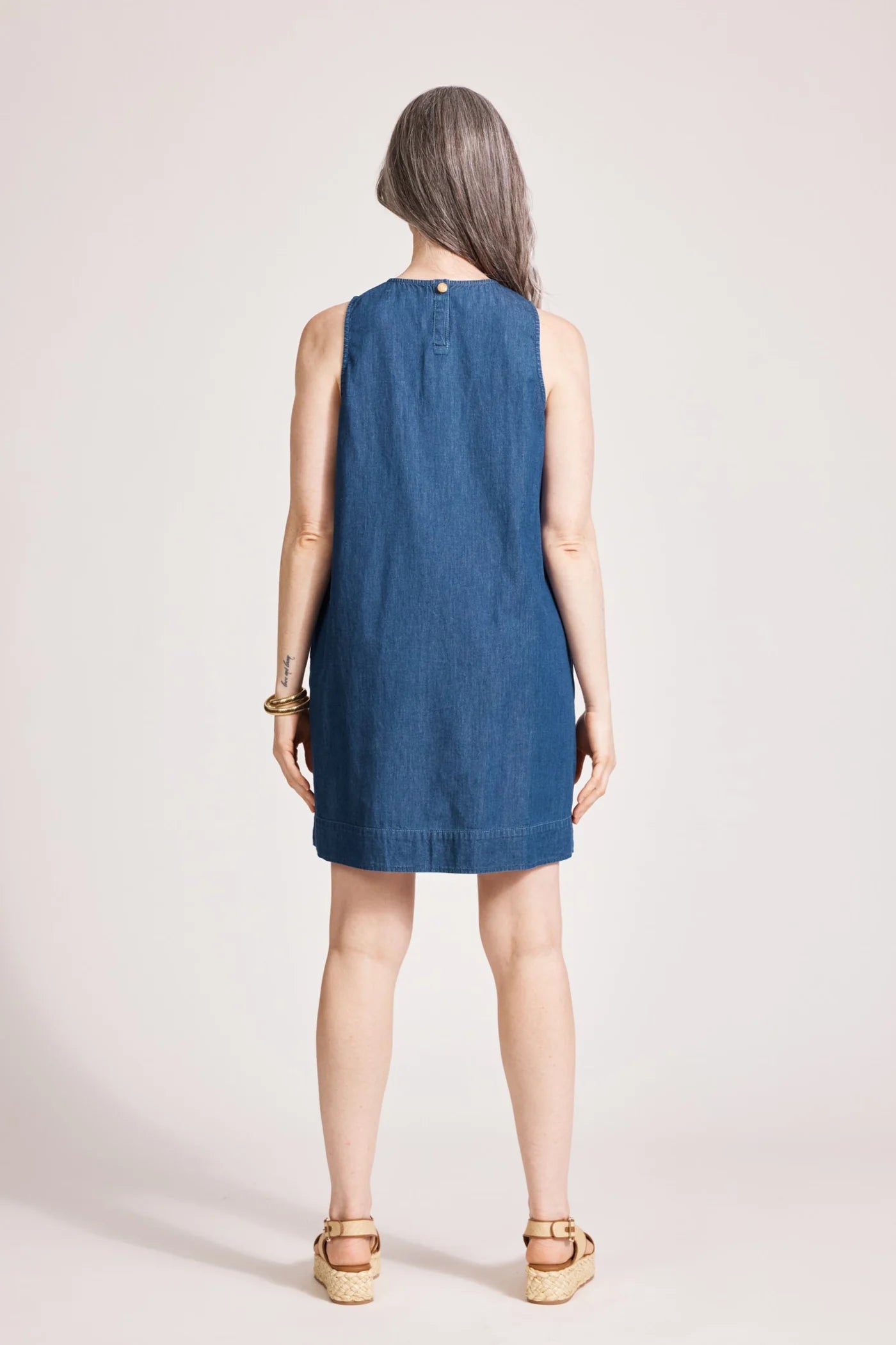 Melenia Denim Tank Dress | Indigo