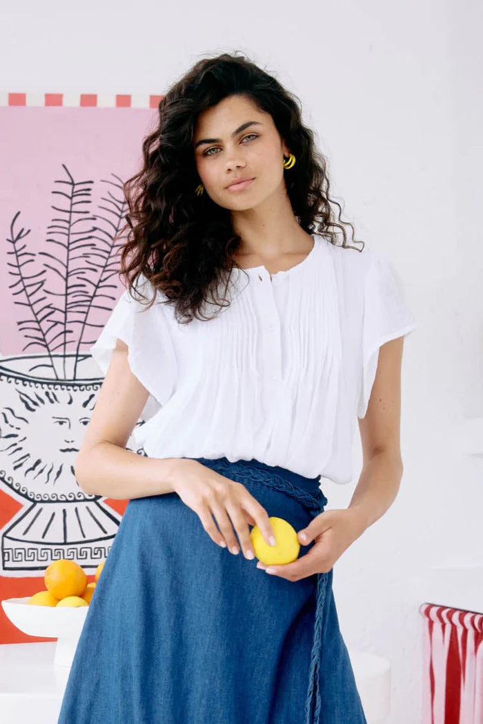 Orsula Button Top | Whie