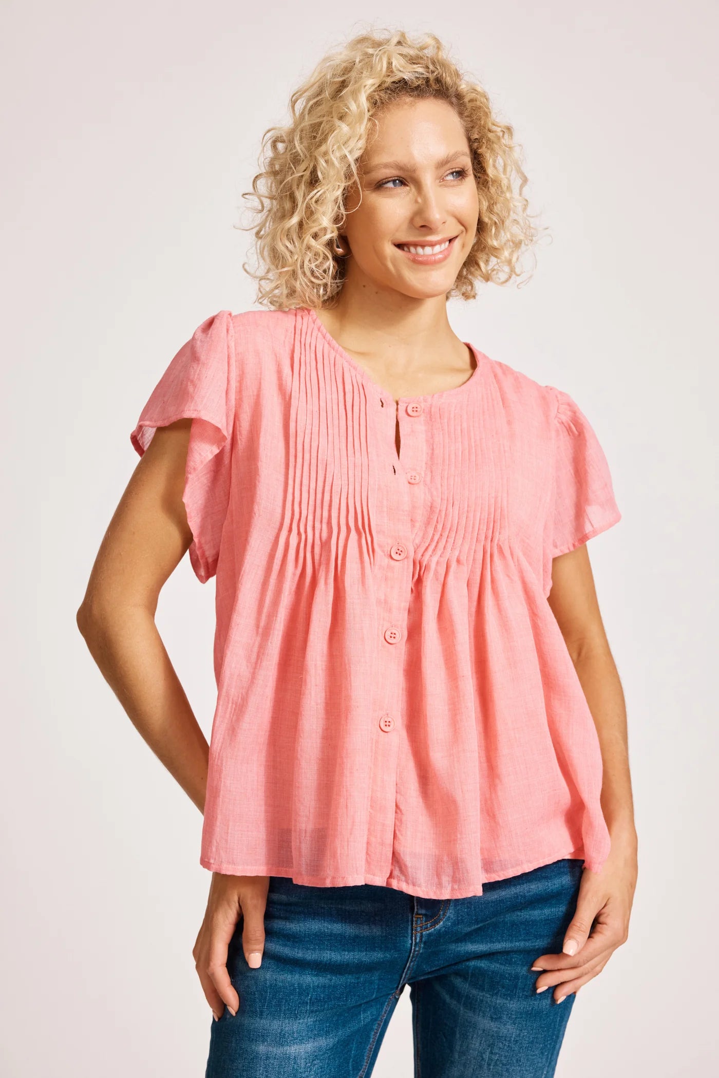 Orsula Button Top | Cameo