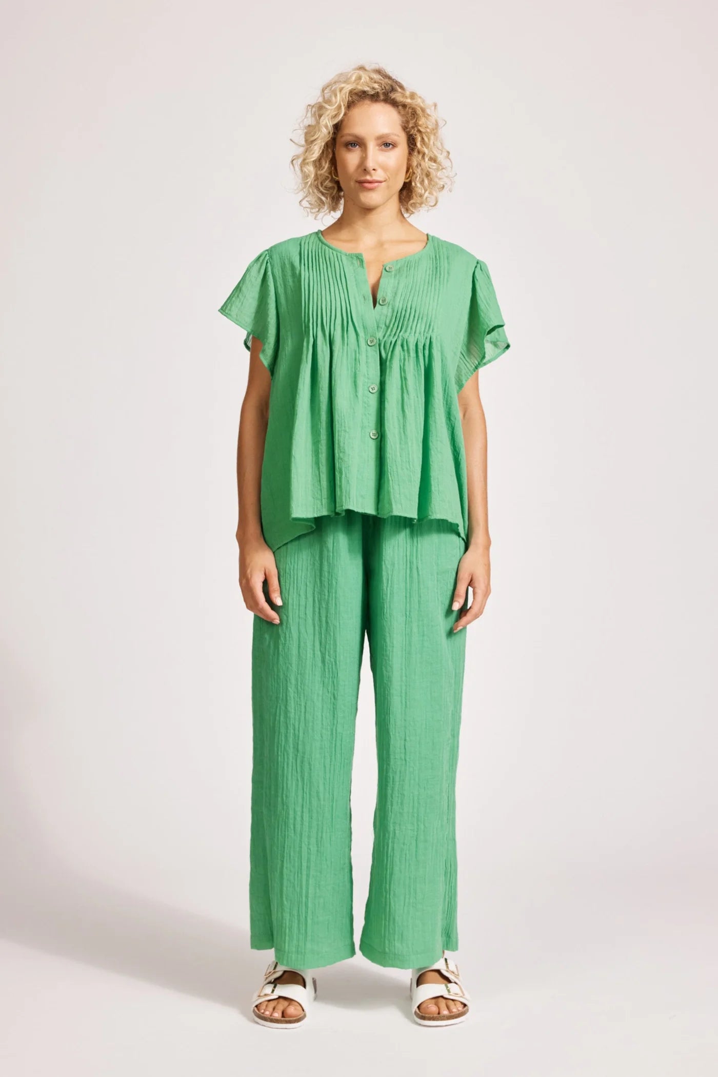 Orsula Button Top | Jade