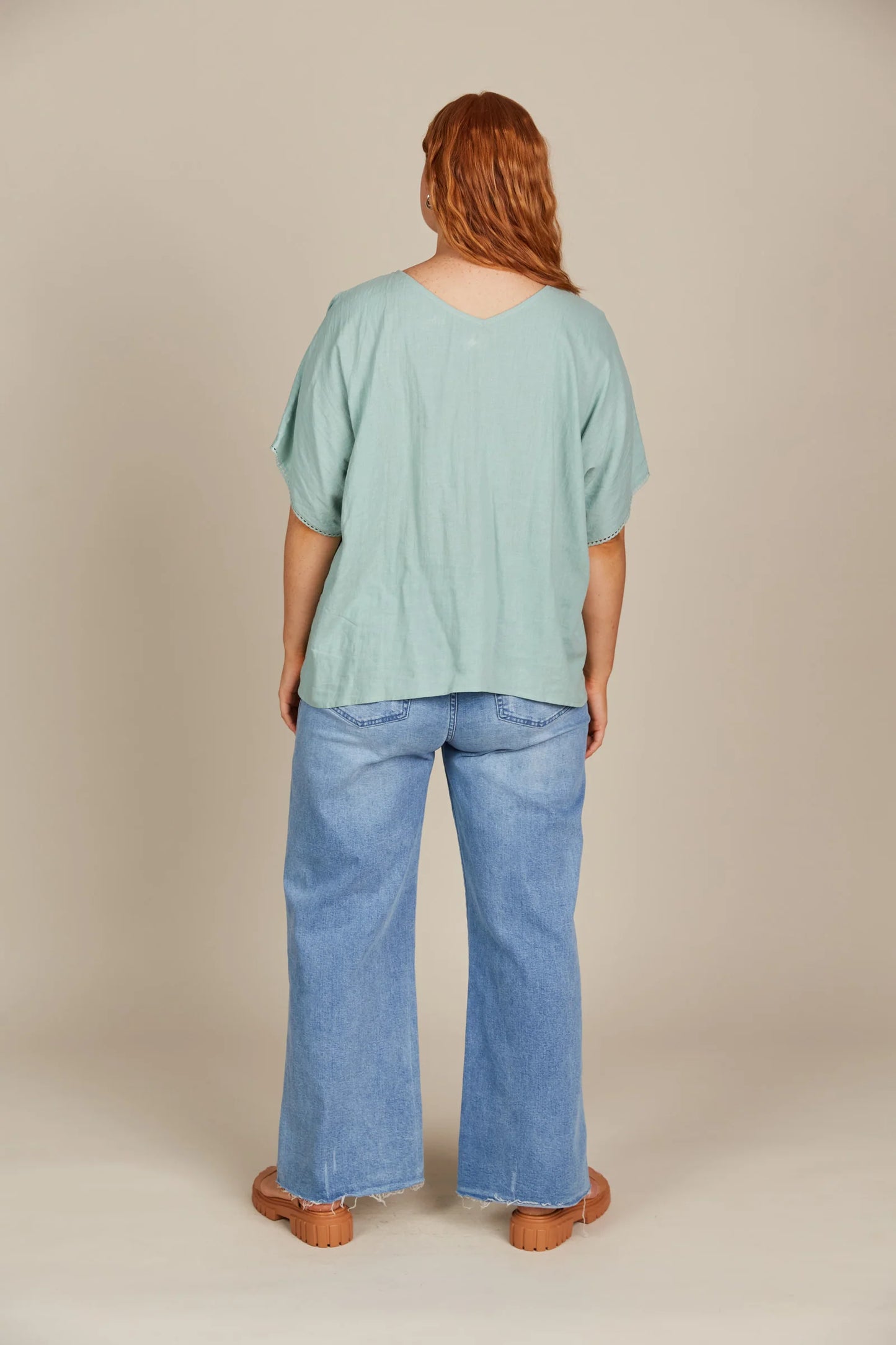 Amelie Relaxed Top | Seafoam