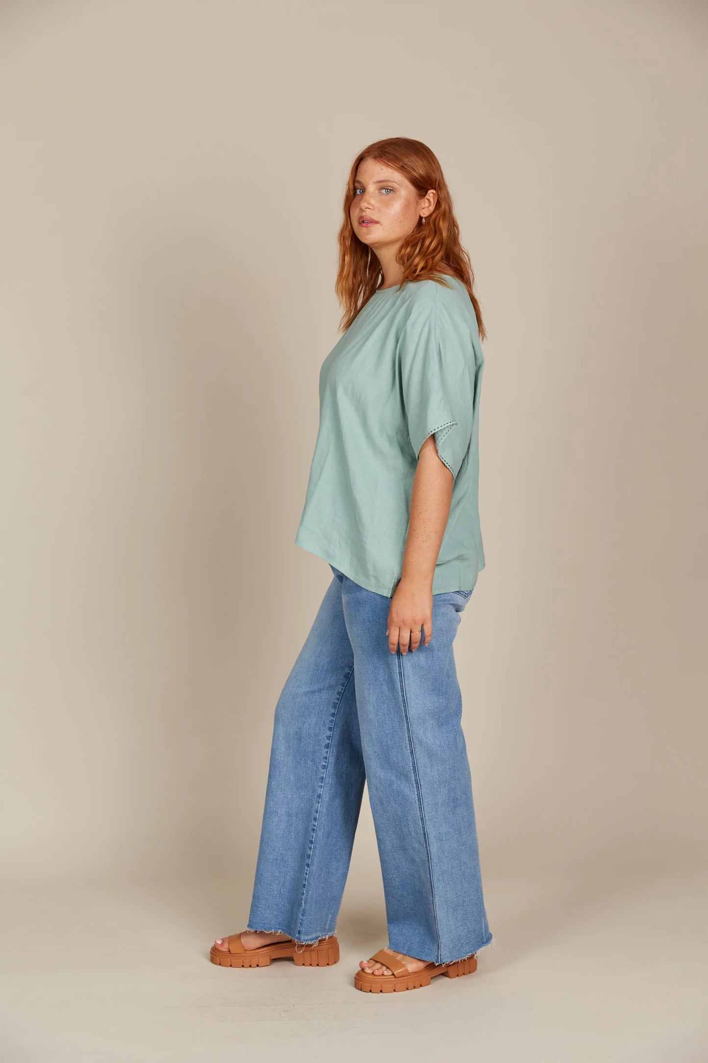 Amelie Relaxed Top | Seafoam