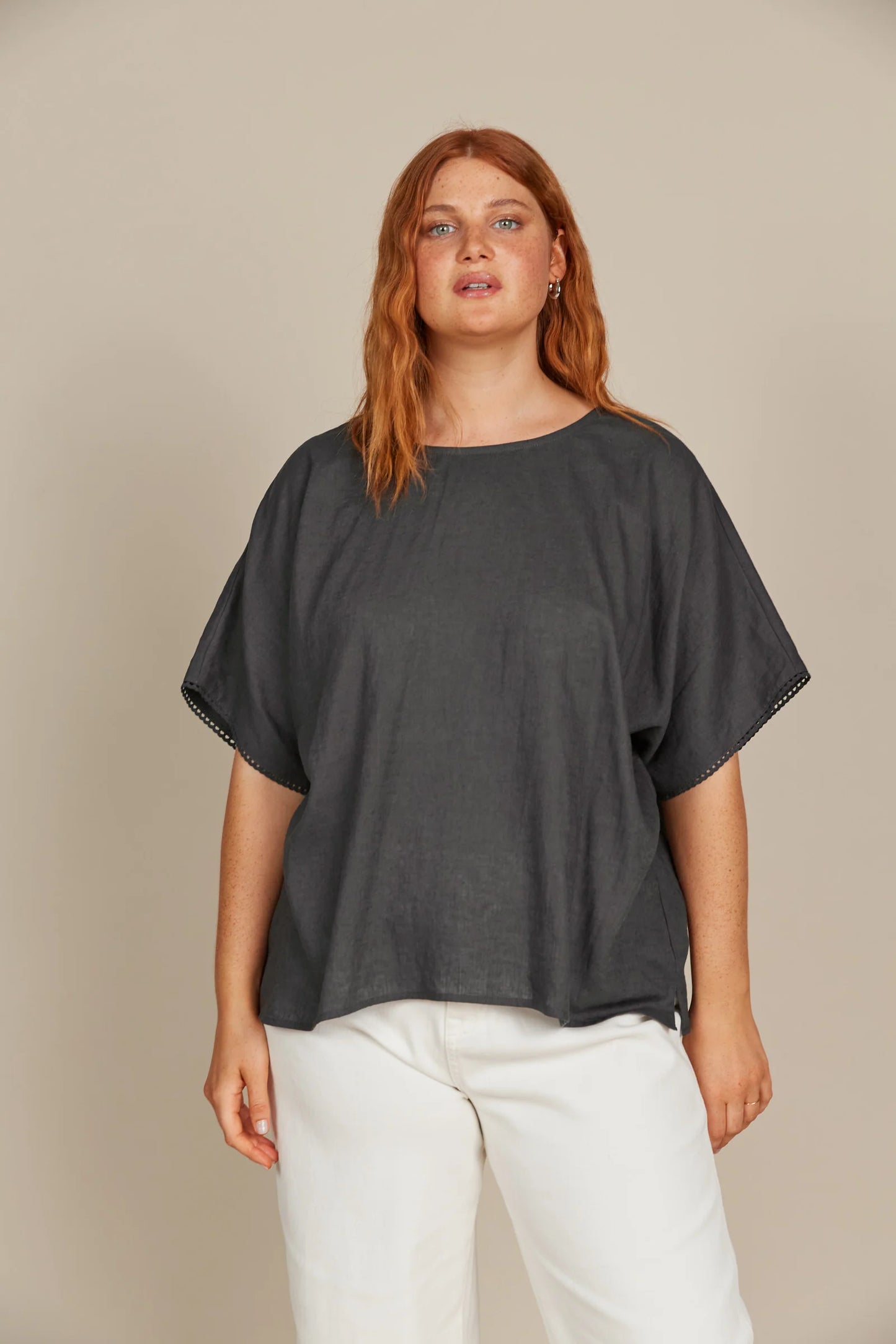 Amelie Relaxed Top | Graphite