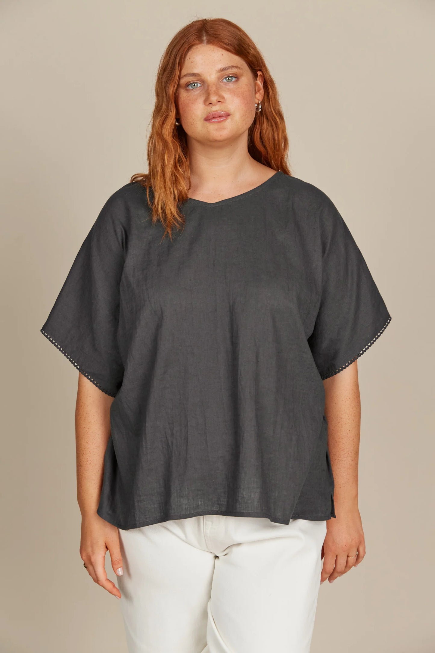 Amelie Relaxed Top | Graphite