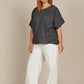 Amelie Relaxed Top | Graphite