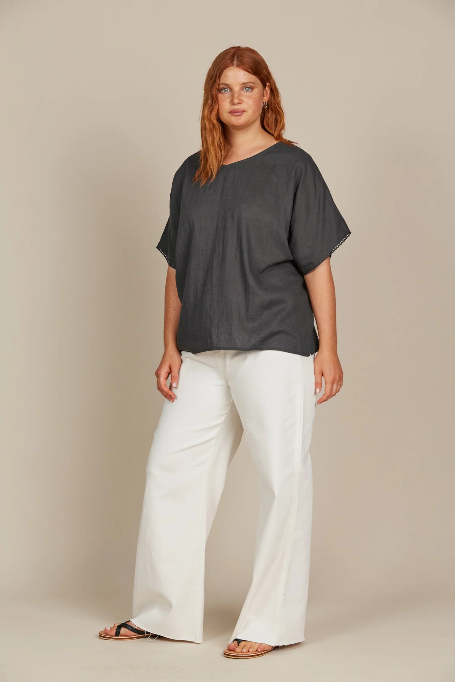 Amelie Relaxed Top | Graphite