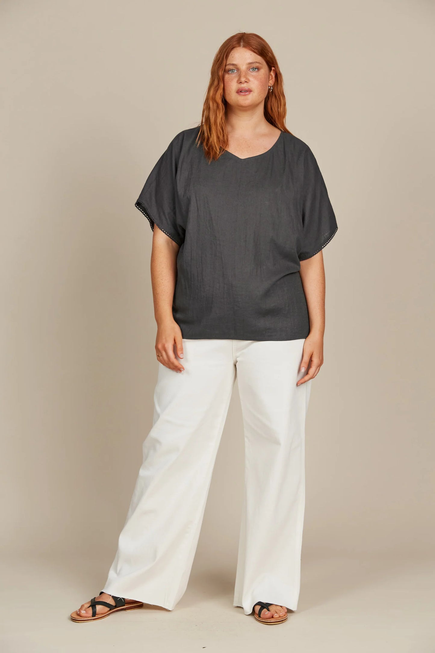 Amelie Relaxed Top | Graphite