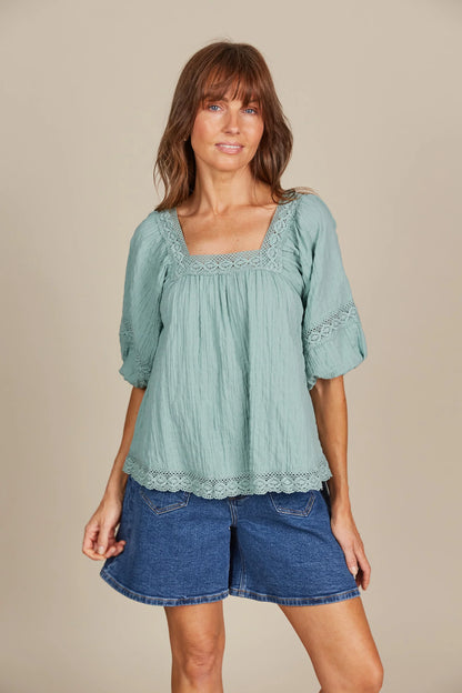 Fleur Top | Seafoam