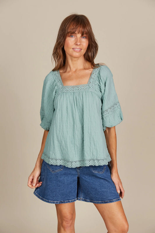 Fleur Top | Seafoam