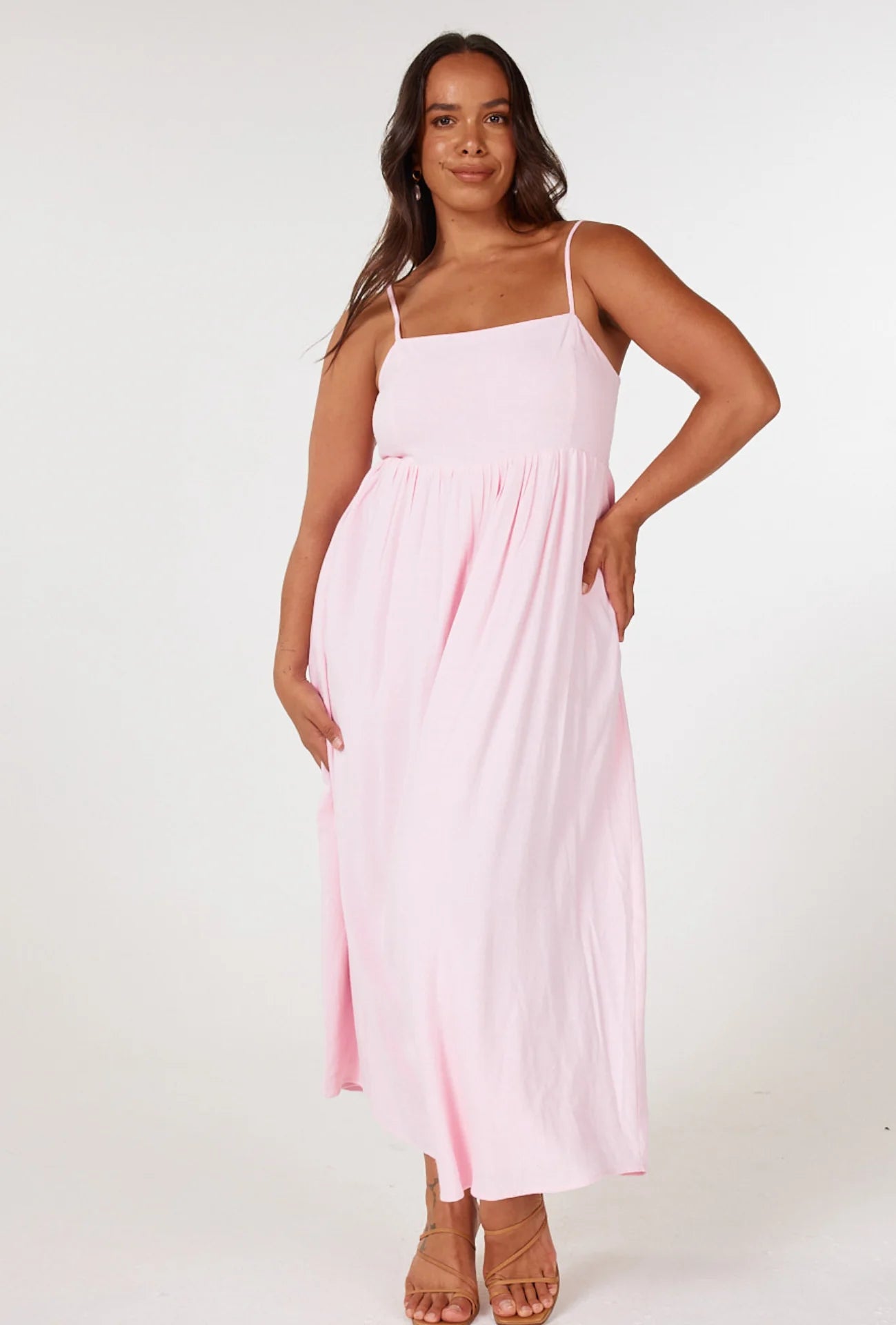 Karla Midi Dress | Light Pink