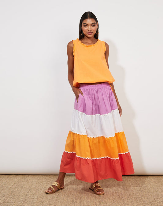 Oahu Maxi Skirt | Mango Stripe