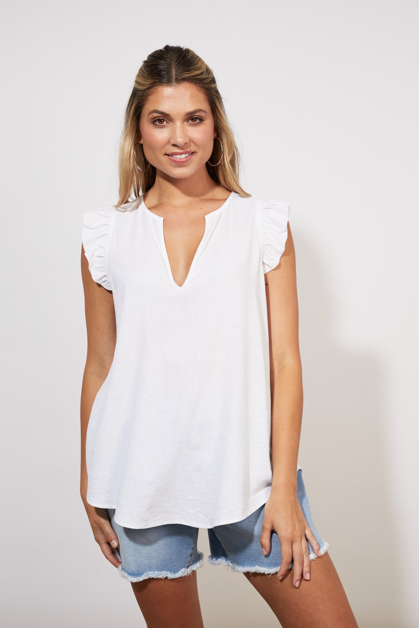 Tanna Frill Top | Coconut