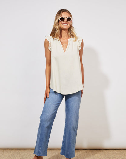 Tanna Frill Top | Sand