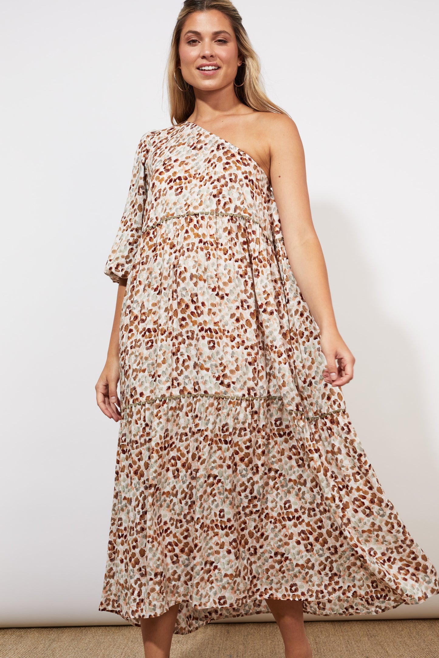 Lamu One Shoulder Dress | Savanna Sage