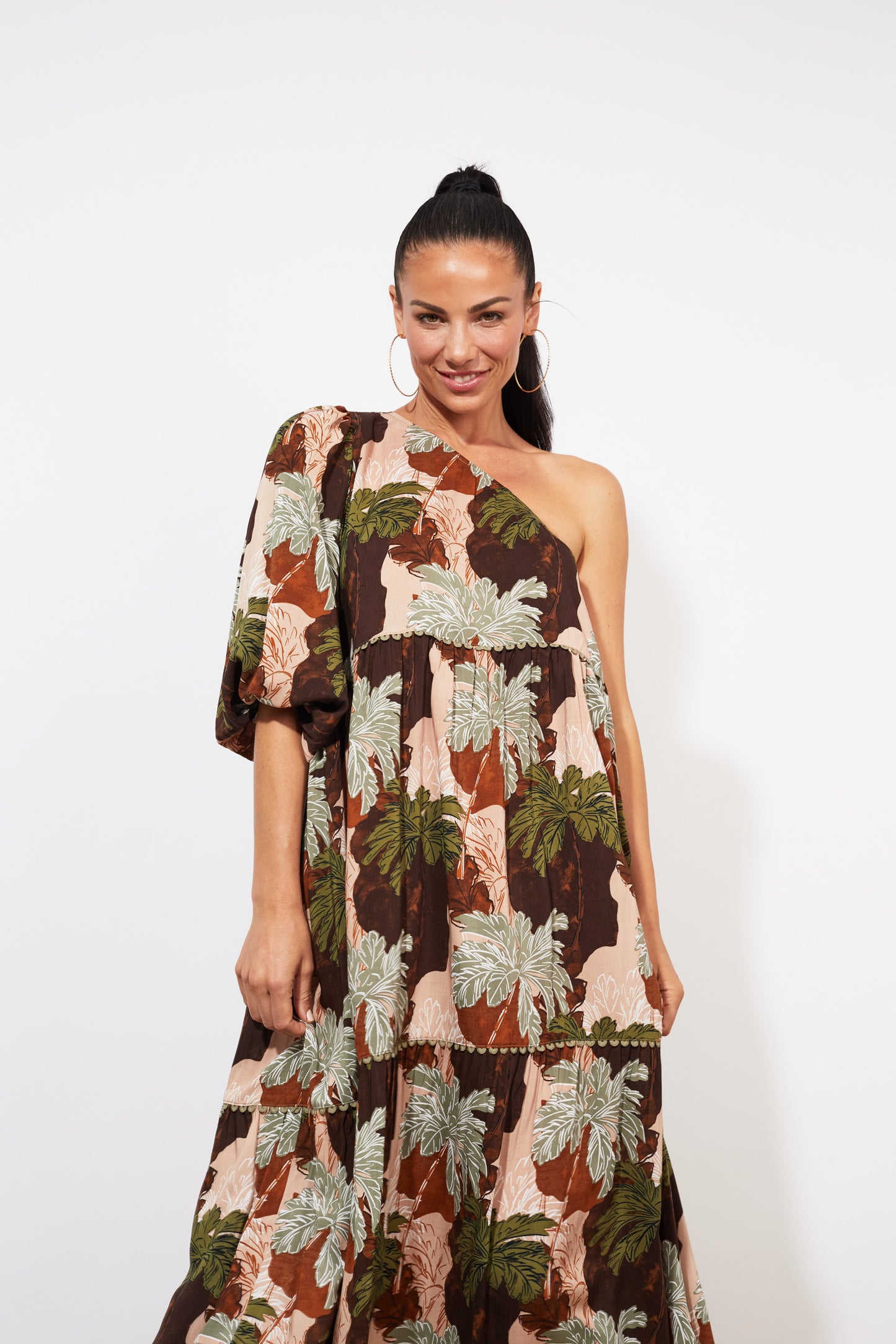 Cayman One Shoulder Dress | Palms