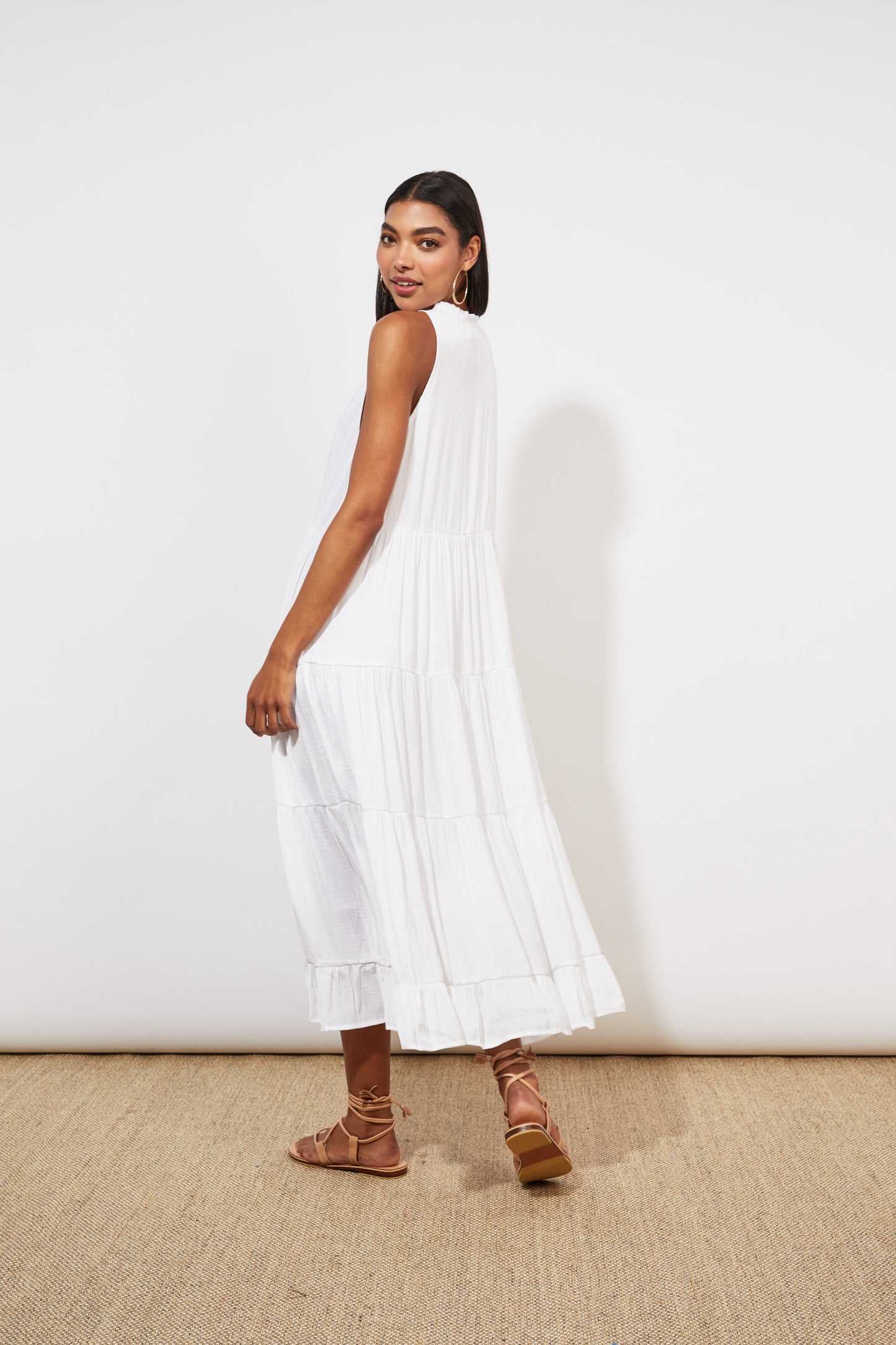 Barbados Tiered Maxi | Coconut