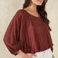 Palermo Drawstring Top | Espresso